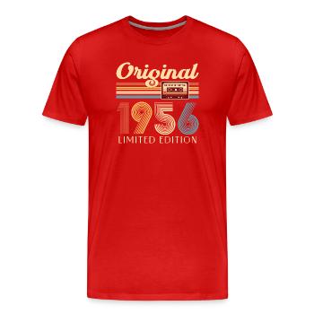 70th birthday, 70 years - Men's Premium Organic T-Shirt - red - Front - Damien (186cm)