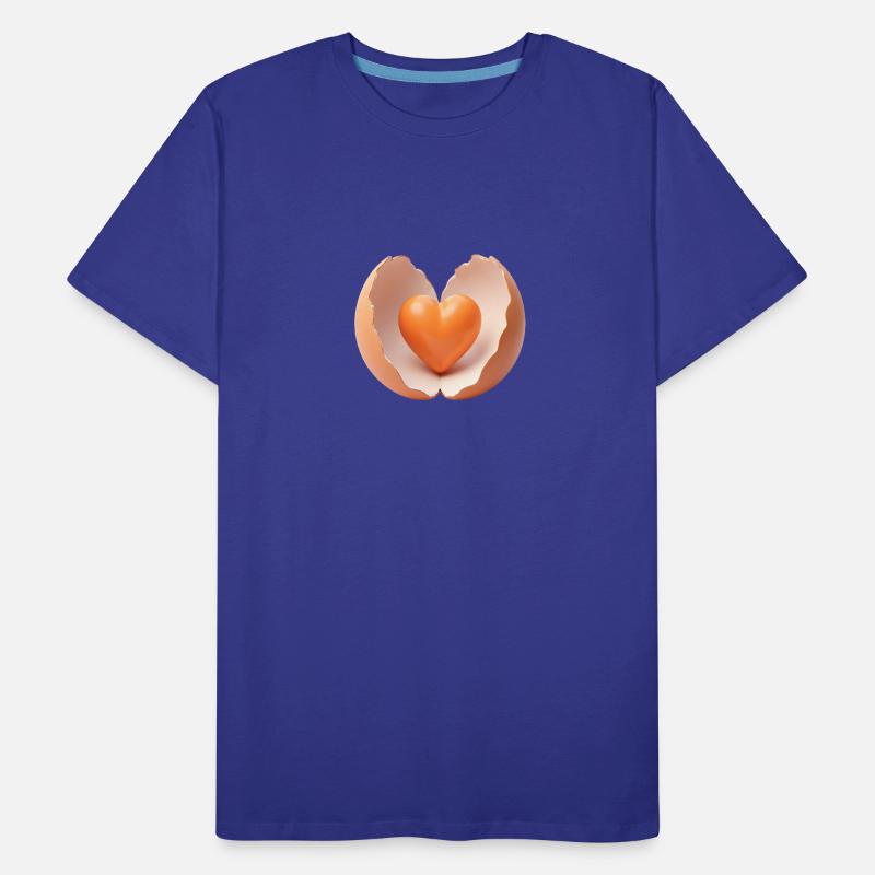 Heart in Broken Eggshell Men's Premium Organic T-Shirt