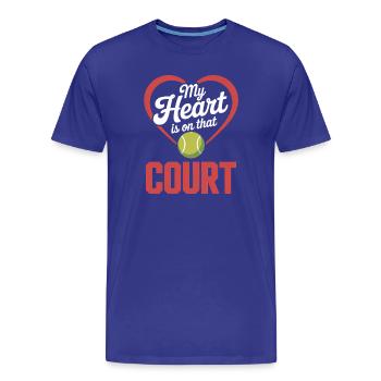 Tennis Sprüche Tennis Lustiges Tennis Geschenk - Männer Premium Bio T-Shirt - Königsblau - Vorne - Damien (186cm)