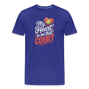 Tennis Sprüche Tennis Lustiges Tennis Geschenk - Männer Premium Bio T-Shirt - Königsblau - Vorne - Damien (186cm)