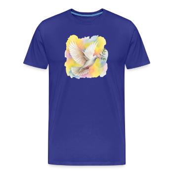 Friedenstaube - Männer Premium Bio T-Shirt - Königsblau - Vorne - Damien (186cm)