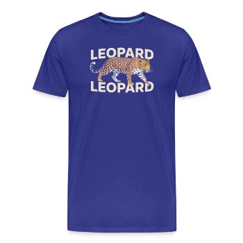 Leopard Leopard Raubkatze Afrika Safari Wildkatze - Männer Premium Bio T-Shirt - Königsblau - Vorne - Damien (186cm)