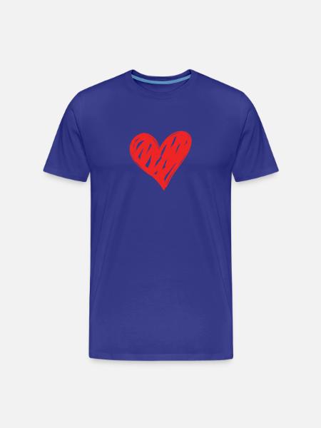 Heart - Men's Premium Organic T-Shirt - royal blue