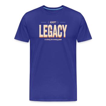 Adoptez l’héritage : une histoire dans chaque patte - T-shirt bio Premium Homme - bleu roi - Devant - Damien (186cm)