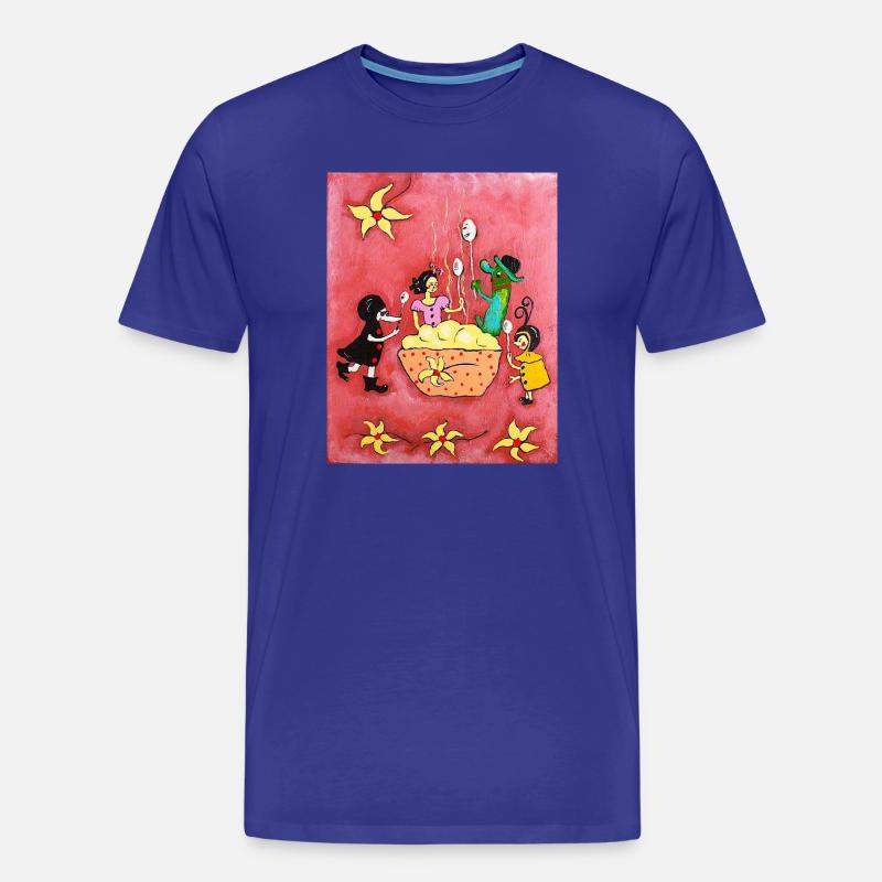 Vanille Pudding - Männer Premium Bio T-Shirt - Königsblau
