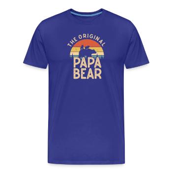 The Original Papa Bear - Men's Premium Organic T-Shirt - royal blue - Front - Damien (186cm)