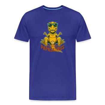Papasaurus Original T-Rex Lunettes - T-shirt bio Premium Homme - bleu roi - Devant - Damien (186cm)