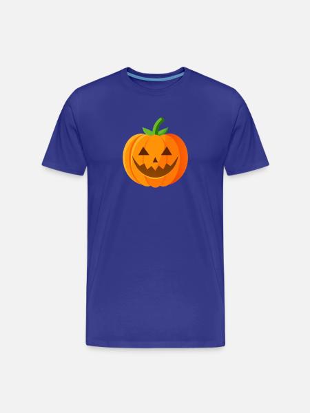 Halloween Pumpkin - Men's Premium Organic T-Shirt - royal blue