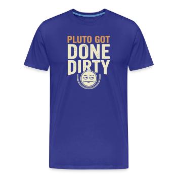 Justice de Pluton pour Pluton N’oubliez jamais Pluton - T-shirt bio Premium Homme - bleu roi - Devant - Damien (186cm)
