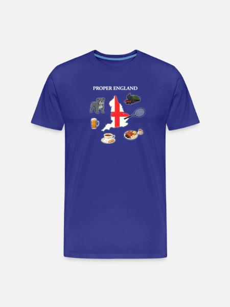 ENGLISCHE AURA - Männer Premium Bio T-Shirt - Königsblau