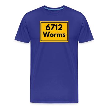 ANCIEN CODE POSTAL 6712 ZIP 67547 WORMS RP - T-shirt bio Premium Homme - bleu roi - Devant - Damien (186cm)