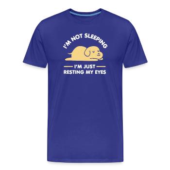 Ich ruhe nur meine Augen aus - Männer Premium Bio T-Shirt - Königsblau - Vorne - Damien (186cm)