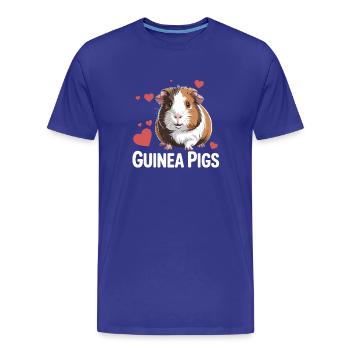  Guinea Pigs Meerschweinchen Liebe Herzen Für - Männer Premium Bio T-Shirt - Königsblau - Vorne - Damien (186cm)