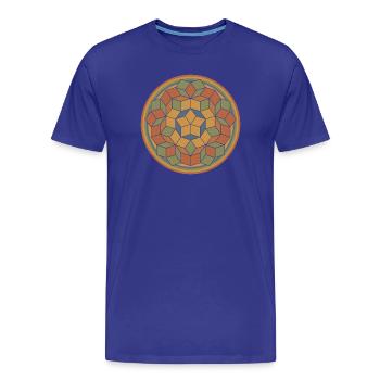 Penrose tiling Penrose tiling math retro - Men's Premium Organic T-Shirt - royal blue - Front - Damien (186cm)