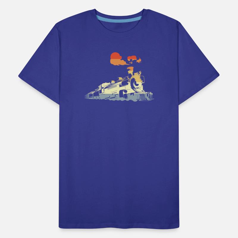 Oldtimer Dampfzug Männer Premium Bio T-Shirt