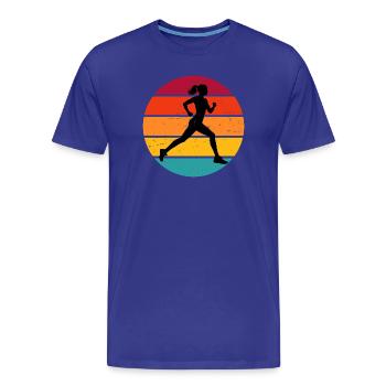 Geschenkidee für eine Running mit Running - Männer Premium Bio T-Shirt - Königsblau - Vorne - Damien (186cm)