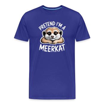 Meerkat Sayings Funny Meerkat Gift - Men's Premium Organic T-Shirt - royal blue - Front - Damien (186cm)