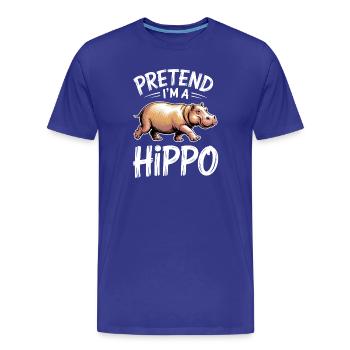 Hippopotamus Sayings Hippopotamus Joke Hippopotamus Gift - Men's Premium Organic T-Shirt - royal blue - Front - Damien (186cm)