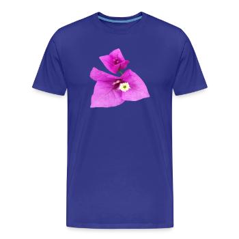 Vibrant_Magenta_Bougainvillea_Flower - Men's Premium Organic T-Shirt - royal blue - Front - Damien (186cm)