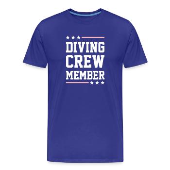 Diving Crew - Men's Premium Organic T-Shirt - royal blue - Front - Damien (186cm)
