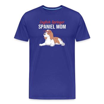 Chien Springer Spaniel - T-shirt bio Premium Homme - bleu roi - Devant - Damien (186cm)