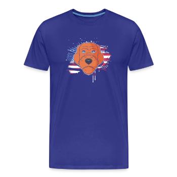 Chien Griffon - T-shirt bio Premium Homme - bleu roi - Devant - Damien (186cm)