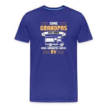 Real Grandpas Drive RV - Männer Premium Bio T-Shirt - Königsblau - Vorne - Damien (186cm)