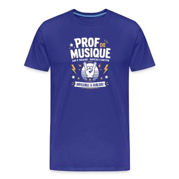 Prof de Musique Rock Inoubliable - T-shirt bio Premium Homme - bleu roi - Devant - Damien (186cm)