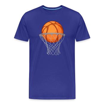 Basketball Hoop Burst - Men's Premium Organic T-Shirt - royal blue - Front - Damien (186cm)