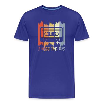 Ich vermisse die 80er - Männer Premium Bio T-Shirt - Königsblau - Vorne - Damien (186cm)