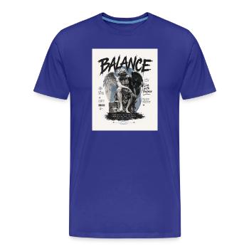 Balance - Männer Premium Bio T-Shirt - Königsblau - Vorne - Damien (186cm)