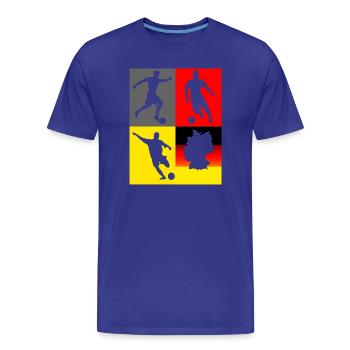 Kicker silhouettes in colour block Germany - Men's Premium Organic T-Shirt - royal blue - Front - Damien (186cm)