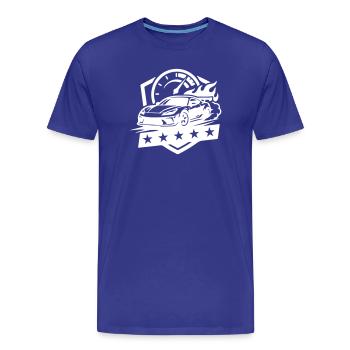 Symbole du compteur de vitesse de la voiture - T-shirt bio Premium Homme - bleu roi - Devant - Damien (186cm)
