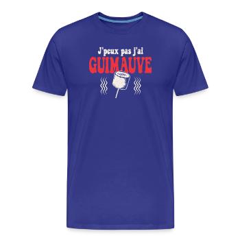 Jpeux pas jai Guimauve rouge - T-shirt bio Premium Homme - bleu roi - Devant - Damien (186cm)