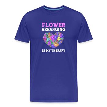 Floristry Florist Florist Bouquet - Men's Premium Organic T-Shirt - royal blue - Front - Damien (186cm)