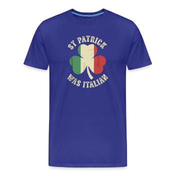 St Patrick Italien Kleeblatt - Männer Premium Bio T-Shirt - Königsblau - Vorne - Damien (186cm)