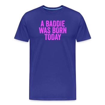 A villain was born today – Birthday Gust - Men's Premium Organic T-Shirt - royal blue - Front - Damien (186cm)