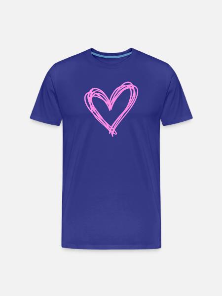Heart - Men's Premium Organic T-Shirt - royal blue