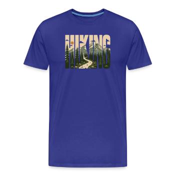 Randonnée - Aventure en plein air - T-shirt bio Premium Homme - bleu roi - Devant - Damien (186cm)
