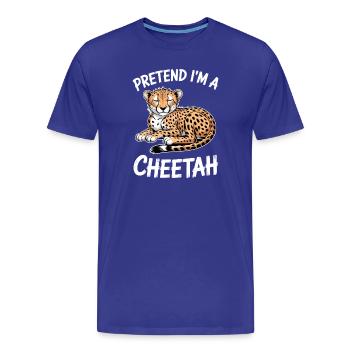 Cheetah Sayings Cheetah Funny Cheetah Gift - Men's Premium Organic T-Shirt - royal blue - Front - Damien (186cm)