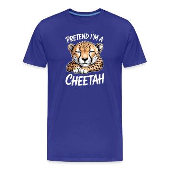 Cheetah Sayings Cheetah Funny Cheetah Gift - Men's Premium Organic T-Shirt - royal blue - Front - Damien (186cm)