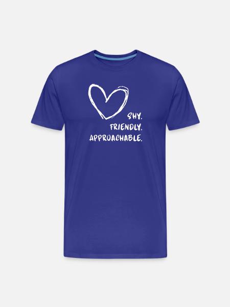 Flirting Introverts Shy Friendly Approachable - Men's Premium Organic T-Shirt - royal blue