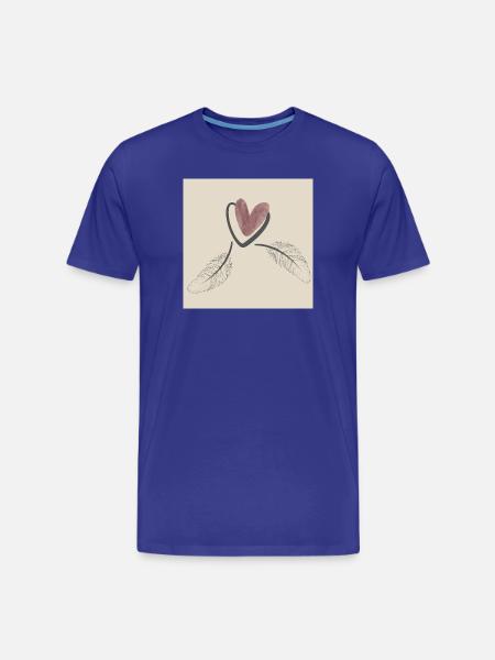Cœur. - T-shirt bio Premium Homme - bleu roi