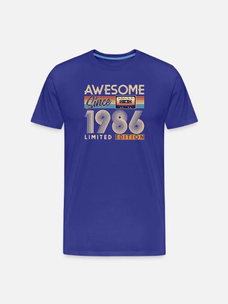 40e anniversaire, 40 ans - T-shirt bio Premium Homme - bleu roi