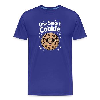 Un Cookie Intelligent - Cookie Intelligent avec des Lunettes - T-shirt bio Premium Homme - bleu roi - Devant - Damien (186cm)