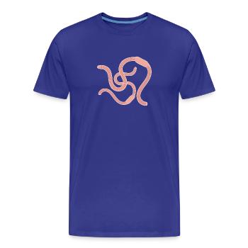 Regenwürmer Comic Tiere - Männer Premium Bio T-Shirt - Königsblau - Vorne - Damien (186cm)
