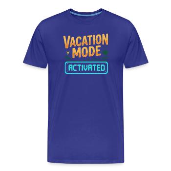 Mode vacances activé - T-shirt bio Premium Homme - bleu roi - Devant - Damien (186cm)