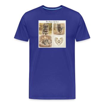 Sable Deutscher Schäferhund Mama Geschenkhemd - Männer Premium Bio T-Shirt - Königsblau - Vorne - Damien (186cm)