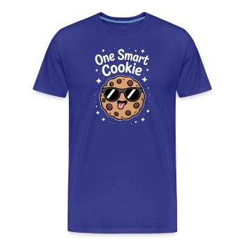 Un Cookie Intelligent - Cookie Intelligent avec des Lunettes - T-shirt bio Premium Homme - bleu roi - Devant - Damien (186cm)