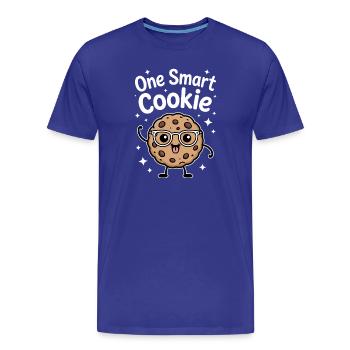 Un Cookie Intelligent - Cookie Intelligent avec des Lunettes - T-shirt bio Premium Homme - bleu roi - Devant - Damien (186cm)